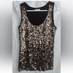 CK Calvin Klein Sequin Embellished Tank Top size medium